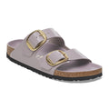 Arizona Hammered Big Buckle Natural Leather Patent - High-Shine Faded Purple