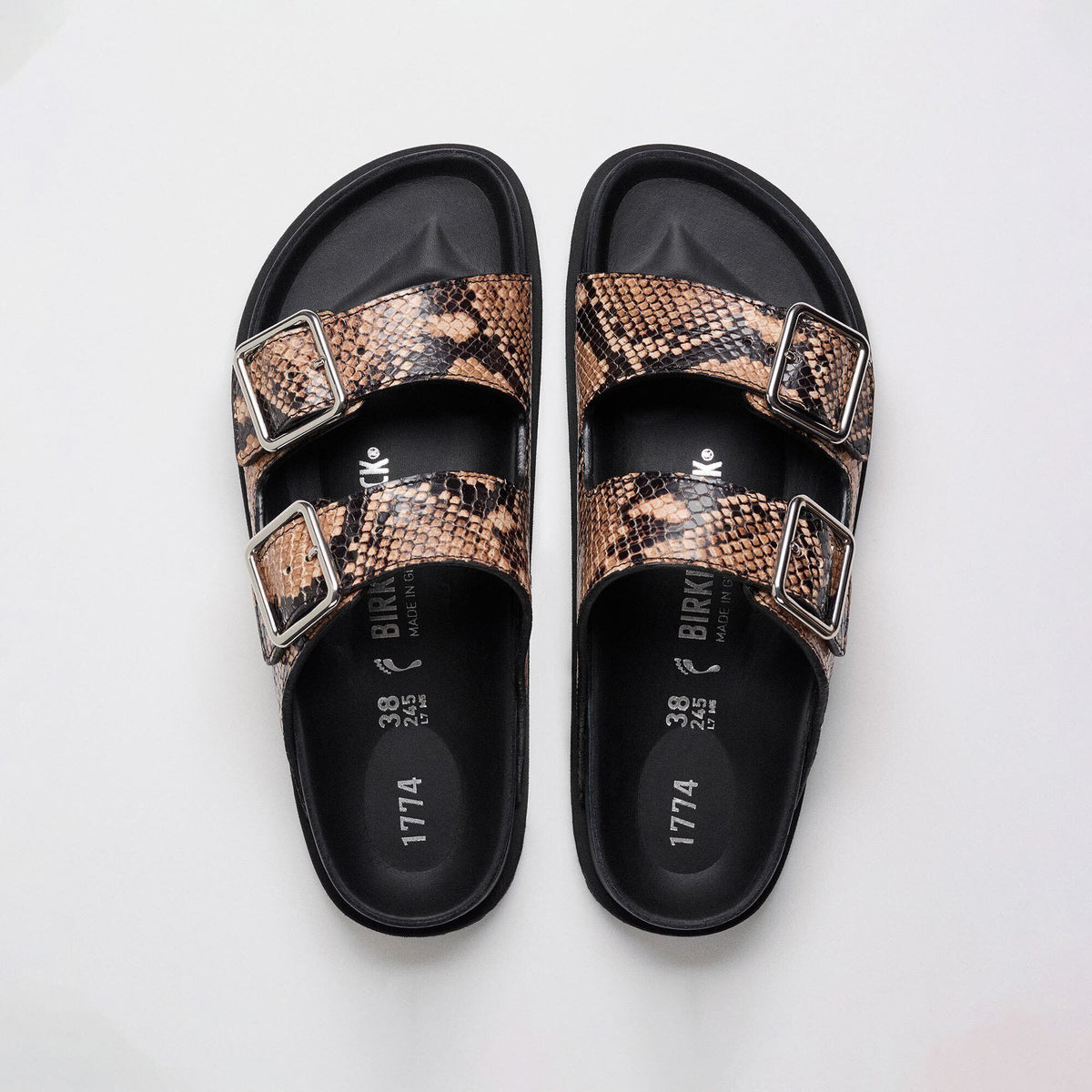 Arizona Lined 1774 Leather - Natural Snake Brown