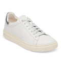 Bend Low Natural Leather - White/Metallic Silver