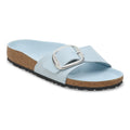 Madrid Big Buckle Natural Leather Patent - High Shine Baby Blue