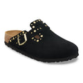 Boston Rivet Suede Leather - Black