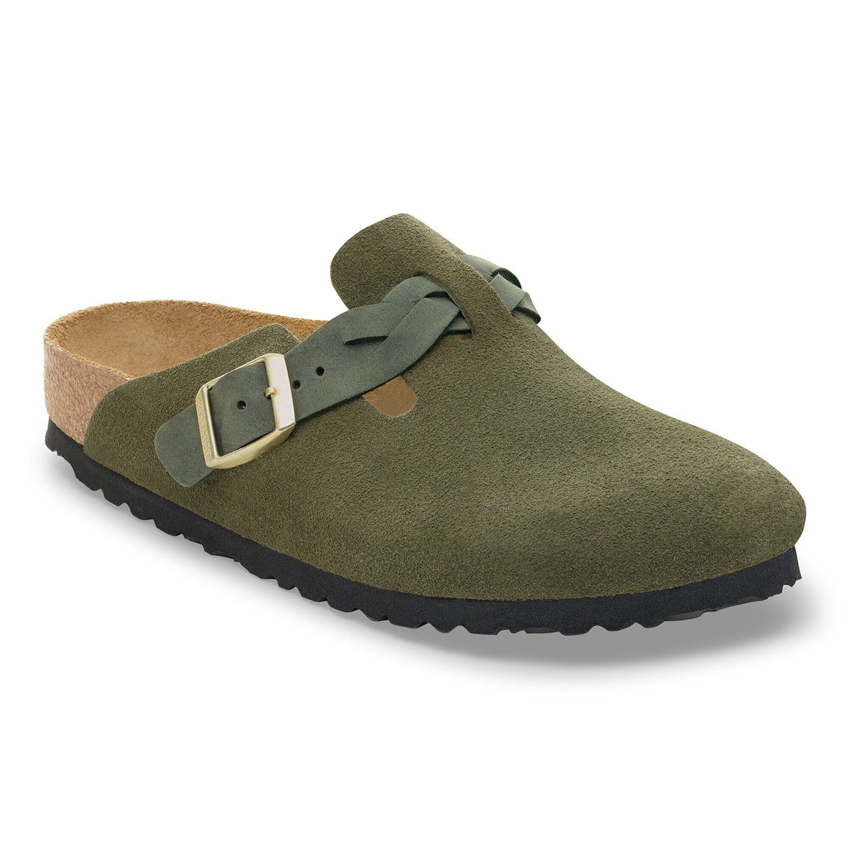 Boston Braided Suede Leather - Thyme