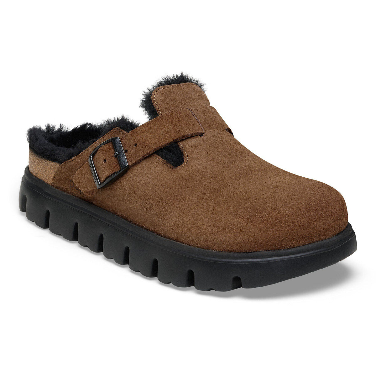 Boston Chunky Shearling Suede Leather - Dark Tea
