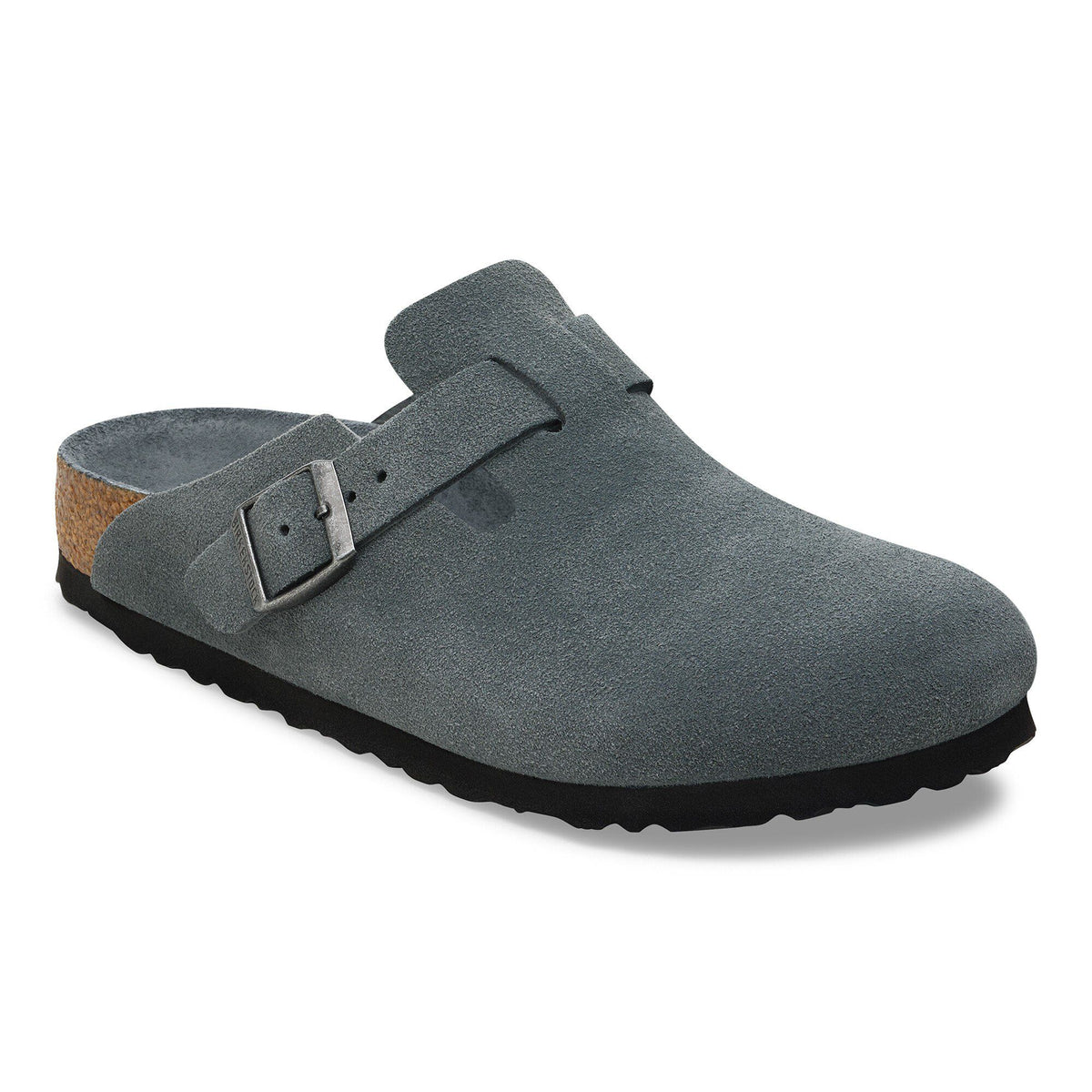 Boston Soft Footbed Suede Leather - Basalt Gray Tonal
