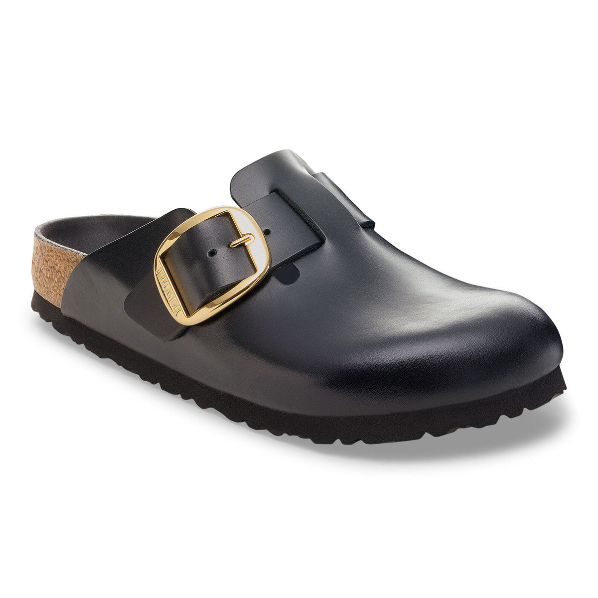 Boston Big Buckle Natural Leather - Black Dressy Leather