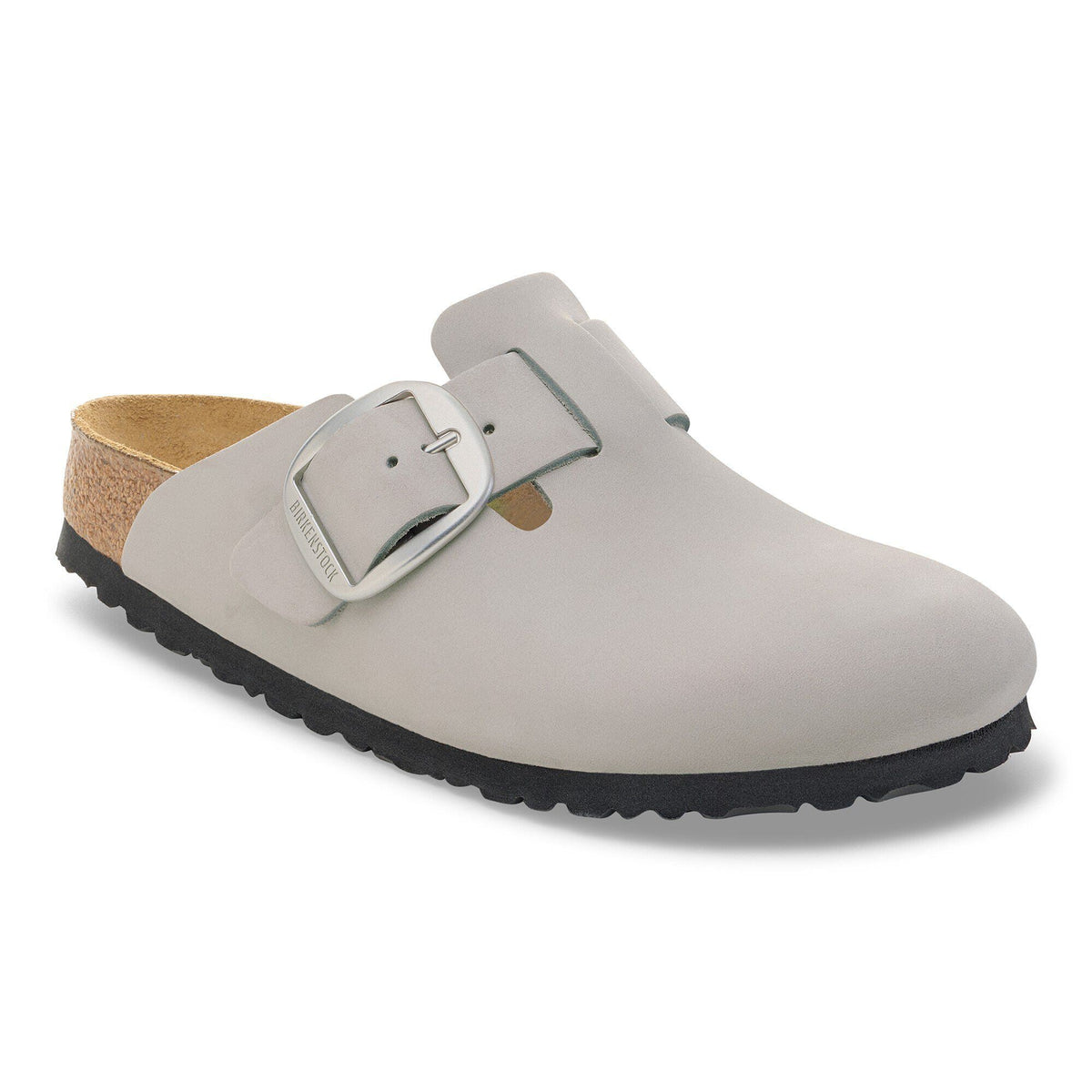 Boston Big Buckle Nubuck Leather - Stone Coin