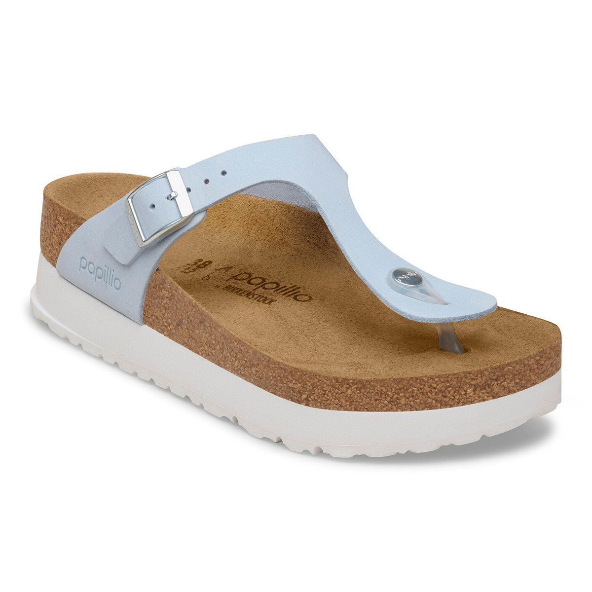 Gizeh Flex Platform Nubuck Leather - Baby Blue
