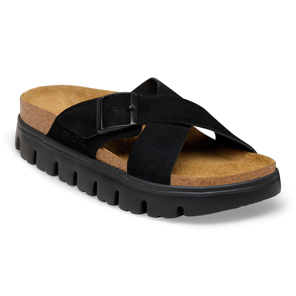 Siena Chunky Suede Leather - Black