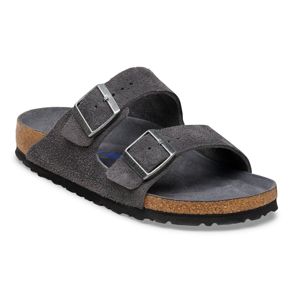 Arizona Soft Footbed Suede Leather - Charcoal Tonal
