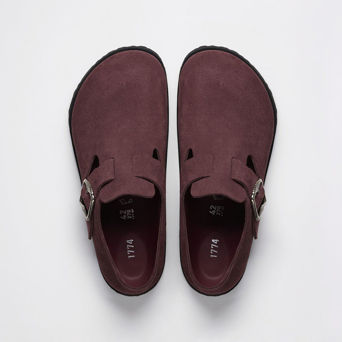 1774 London Suede Suede Leather - Deep Burgundy