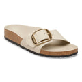 Madrid Big Buckle Natural Leather Patent - High-Shine Oyster