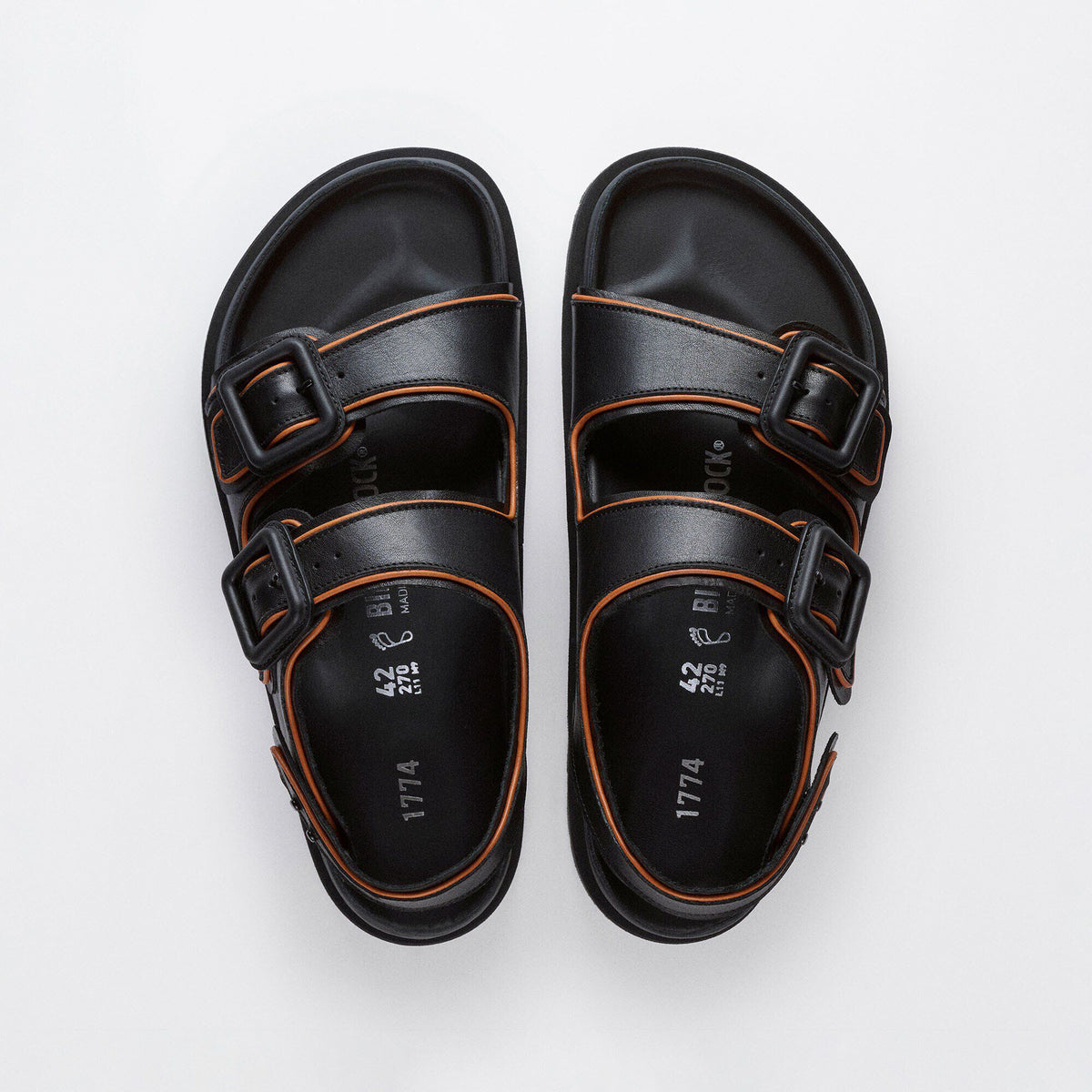 1774 Milano Leather Natural Leather - Black