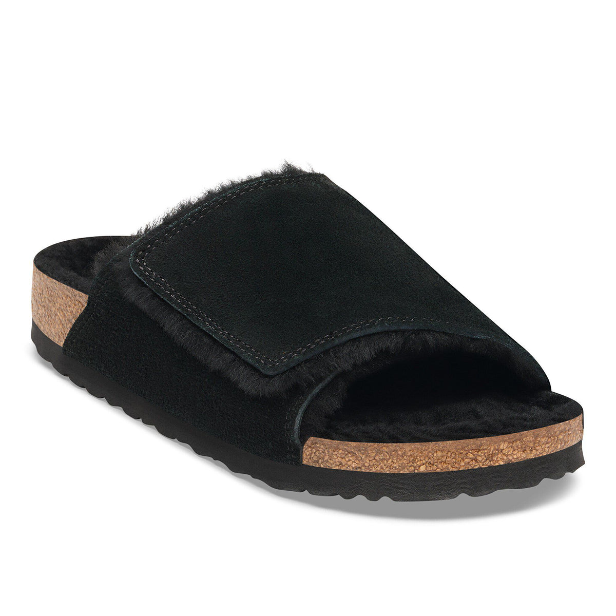 Solana Shearling Suede Leather - Black