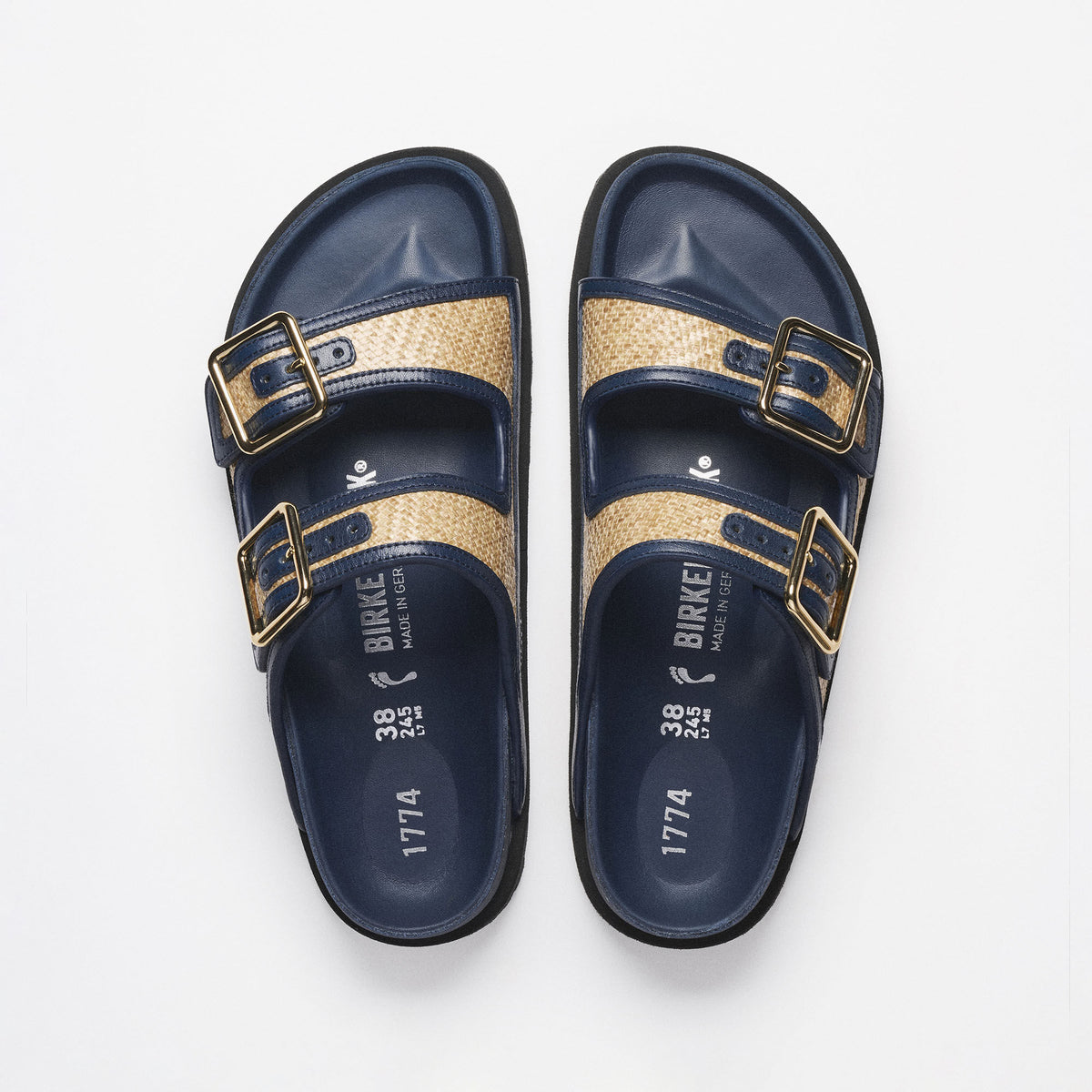 1774 Arizona Raffia Mischmaterial - Raffia Navy