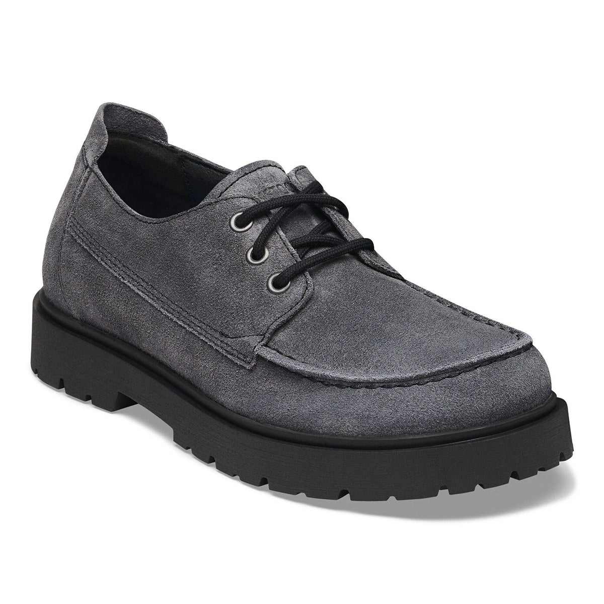 Highwood Moc Lace Low Suede Leather - Charcoal