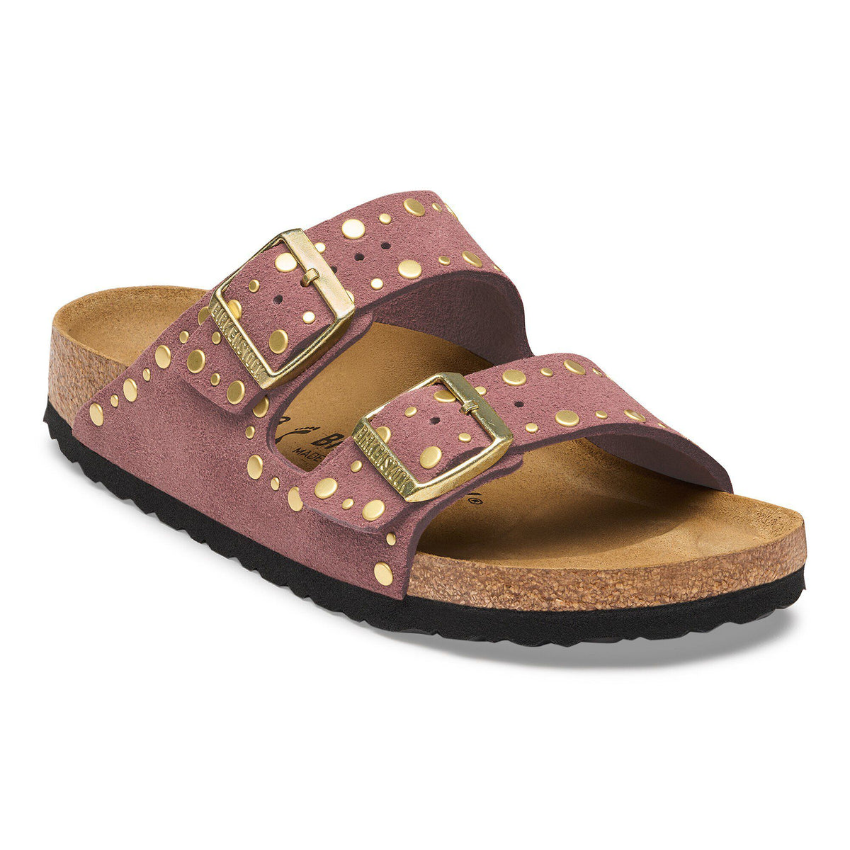 Arizona Rivets Suede Leather - Pepper