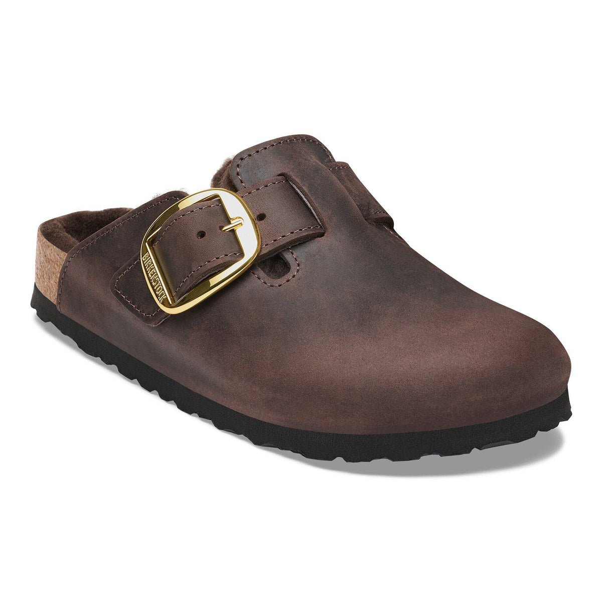 Boston Big Buckle Shearling Natural Leather Oiled - Habana