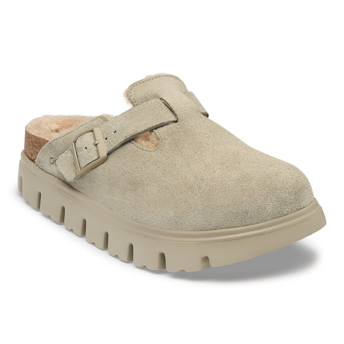 Boston Chunky Shearling Suede Leather - Taupe
