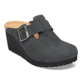 Fanny Suede Leather - Charcoal/Black