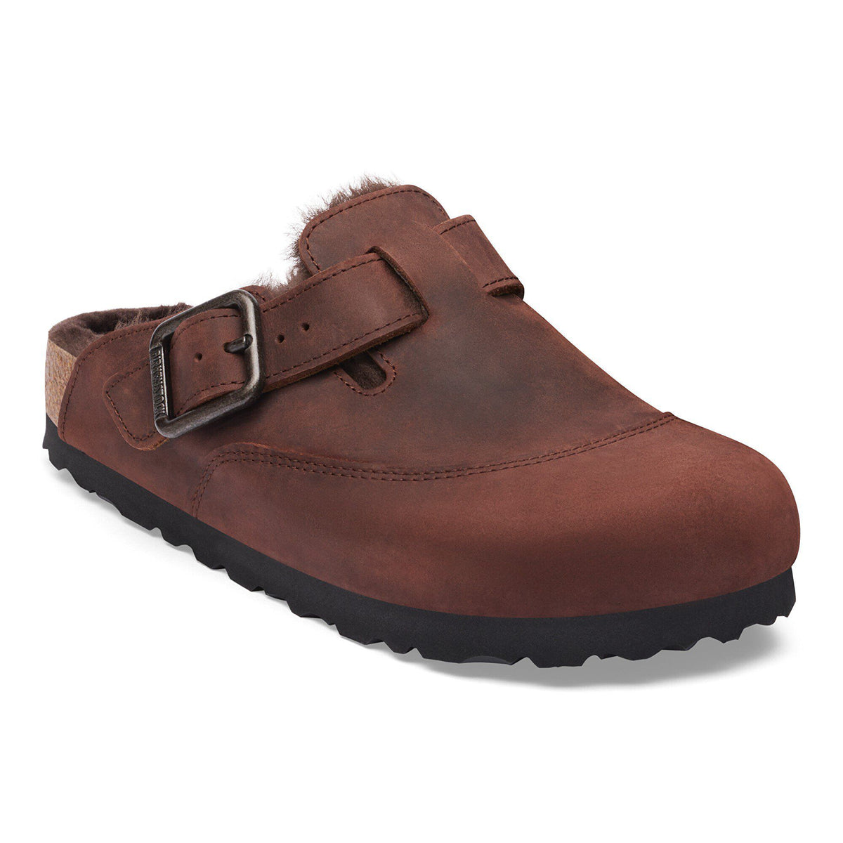 Boston Shearling Mudguard Natural Leather Oiled - Tobacco Brown