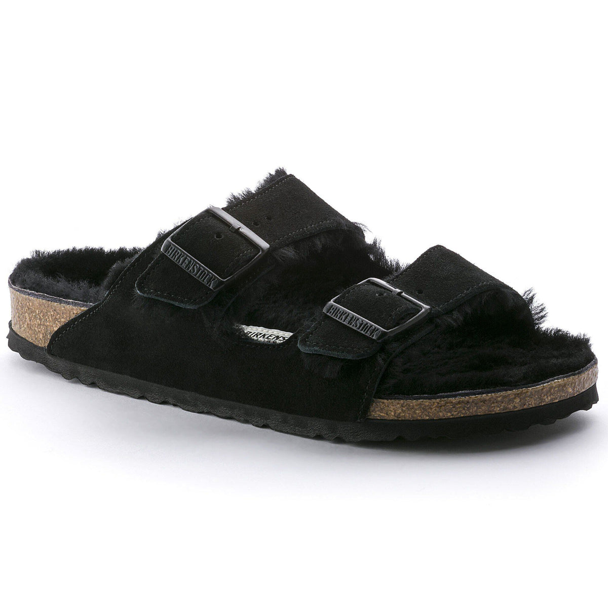 Arizona Shearling Suede Leather-Shearling - Black