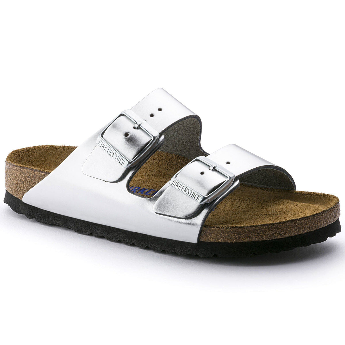 Arizona Soft Footbed Natural Leather - Metallic Silver